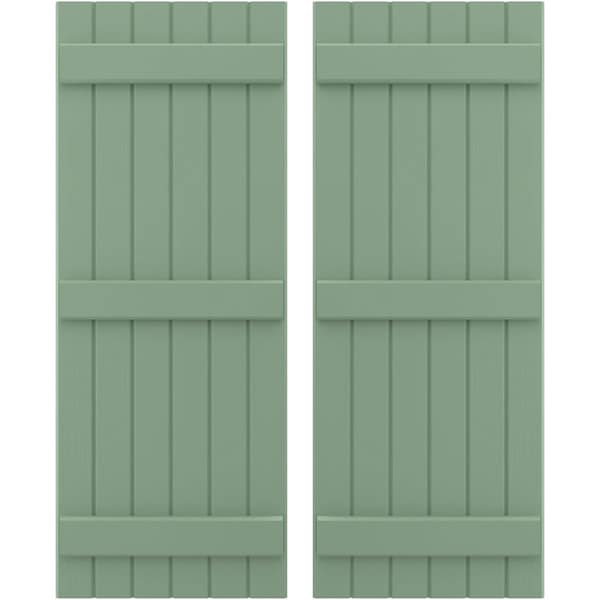 Ekena Millwork Americraft 6-Board, 3 Batten Exterior Real Wood Joined Board-n-Batten Shutters, ARW401BB621X46TGH, PR ARW401BB621X46TGH - main
